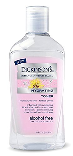 Dickinson's Tônico facial hidratante sem álcool com hamamélis e ácido hialurônico, Pacote com 6