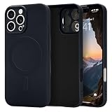 Lafunda iPhone 16 Pro Max 用 ケース MagSafe対応 TPU シリコン カバー 軽量 薄型 指紋防止 マグネット搭載 レンズ保護 耐衝撃 傷付き防止 ソフト素材 マット質感 落下防止 マイクロファイバー裏地付き アイフォン 16 Pro Max 対応 スマホケース (ブラック)