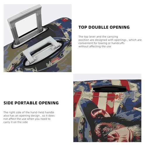 Cool Chimp with Drink Travel Luggage Covers - Elasticity Suitcase Covers Protector for Luggage 18-32 Inch4