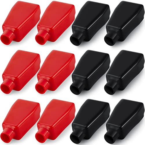 Frienda 12 Pieces Battery Terminal Covers Battery Terminal Insulating Protector Positive and...