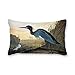 yyone Audubon rechteckiger Kissenbezug, blauer Reiher Lendenwirbelsäule, lang, länglich, 30,5 x 50,8 cm