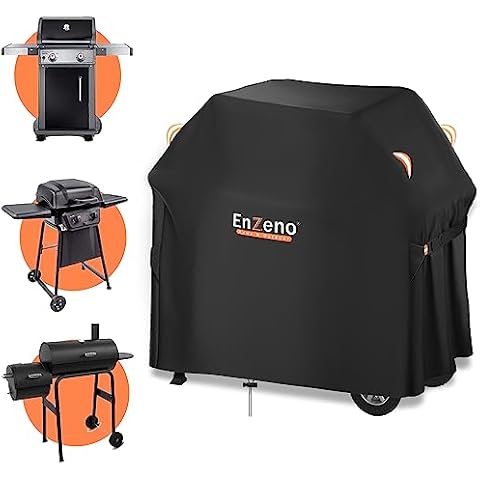 BBQ Grill Cover for Outdoor Grill Heavy Duty, 65 Inch Gas Grill Cover Waterproof, Anti-UV Fade Resistant Material, Tear Resistant Barbecue Cover with Windproof Strap Cover
