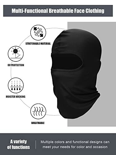 Satinior 6 Pieces Face Balaclava Ski Mask Cover Ice Silk Uv Protection Full Face Cover For Women Men Outdoor Sports (Black) #TOP1