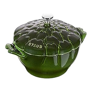 Staub Cast Iron 3-qt Artichoke Cocotte – Basil, Made in France