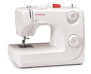 Singer FM 8280 Motorised Automatic Zig-Zag Electric Sewing Machine, 7 Built-in Stitches, 24 Stitches Functions, Automatich Needle Threader (White)