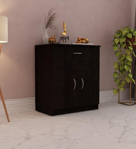 Image of Cabin Multipurpose Storage Unit /Engineered Wood Free Standing Cabinet (Finish Color - Dark Wenge, Knock Down)