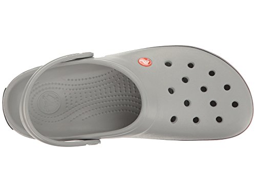 Image of Crocs Unisex-Adult Crocband Clog, Light Grey /Navy, 7 US' Women