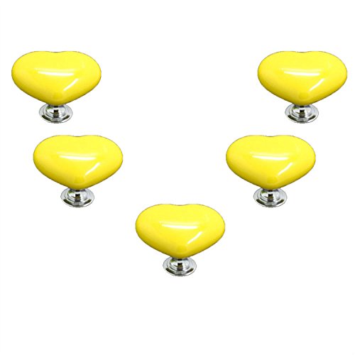 Boutons de placards design cœur 50mm pour relooker un meuble d'enfant
