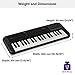 Yamaha 37-Mini Key Musical Keyboard Piano featuring Portable Design, 42 Instrument Voices, Phrase Recorder, Built-In Speakers, Battery Power, Black (PSS-A50)