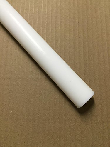 Image of PTFE Virgin White Rod Bar 1 inch Diameter x 12 inch Length