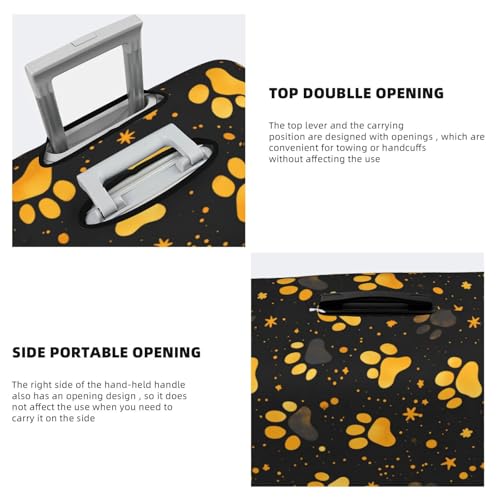 Luggage Cover Protector - Golden Dog Paw Print Suitcase Covers for Luggage Fit 25-28 Inch Suitcase4