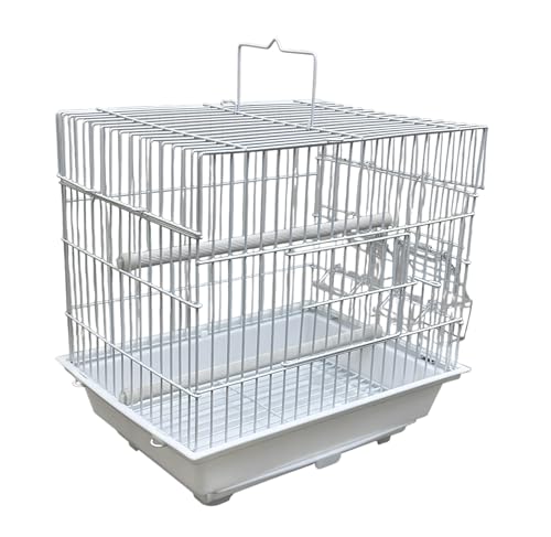 WUNDAPETS Portable Bird Cage Carrier for Small Birds - Budgie, Canary, Finch Travel Crate