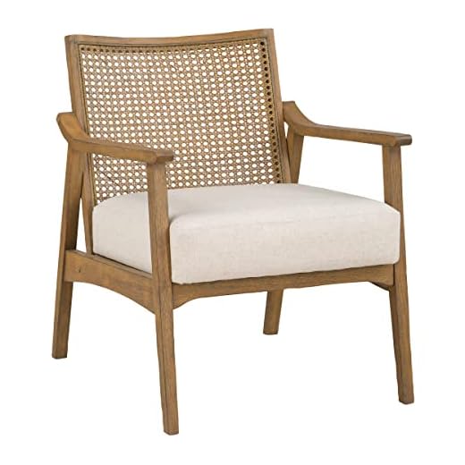 OSP Home Furnishings Alaina Arm Chair, Linen Coastal Wash