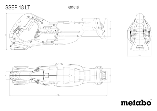 Metabo SSEP 18 LT Scie sabre sans fil 601616840 sans batterie sans chargeur + mallette 18 V - vue 3