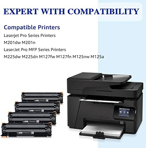 Amazon.com: HaloFox Cartucho de tóner compatible de repuesto para HP 83A  CF283A 283A Laserjet Pro MFP M127fw M225dw M201dw M127fn M125nw M225dn  M125a M201n MFP127fw M201 225dw 127fn M127fn 25 Impresora Intro