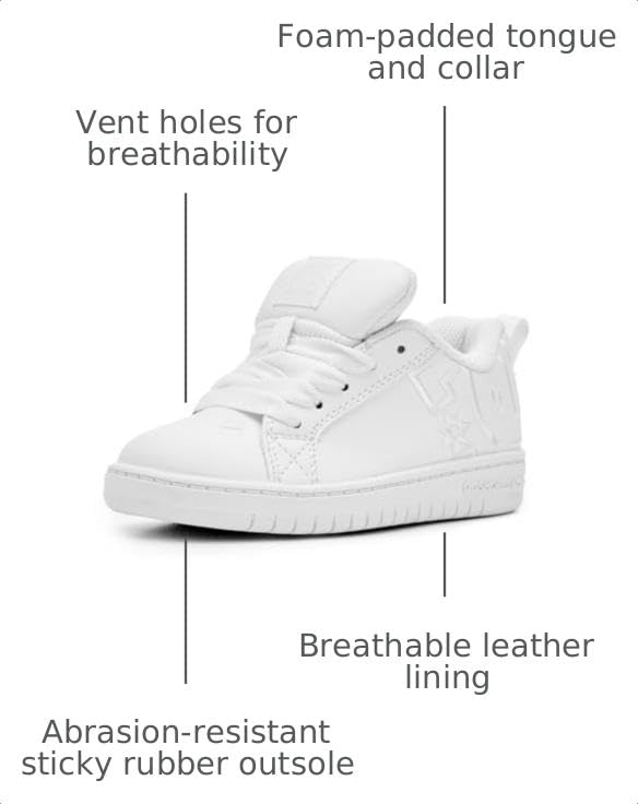 Image of DC Kids Court Graffik Skate Shoe