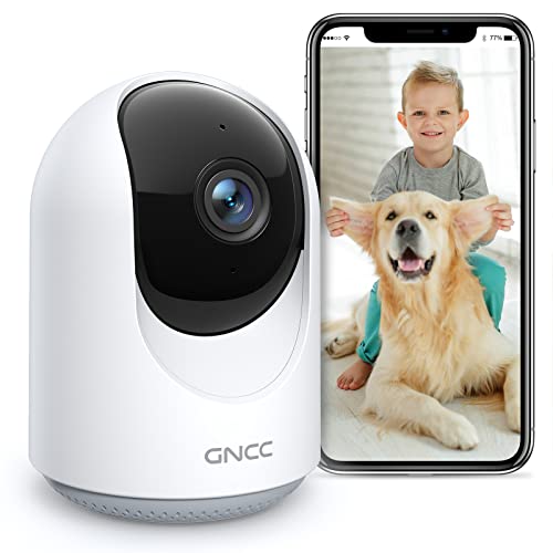 GNCC-Pet-Camera-with-Phone-APP-1080P-Dog-Camera-Indoor-Security-Baby-Camera-2-Way-Audio-Motion-Detection-and-Tracking-Night-Vision-Real-Time-Alerts-355-Pan-Manual-UpDown-24GHz-Only-P1