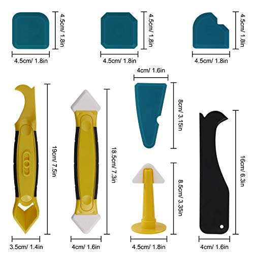 Abdichtungswerkzeuge aus Silikon, Set mit Schaber, Abdichtungsdüse, Fugenglätter aus Silikon, für Badezimmer, Küche, 8-teilig