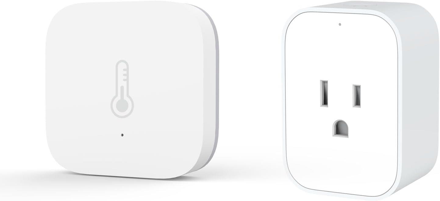 Aqara Zigbee Temperature and Humidity Sensor Witch Smart Plug,Wireless Thermometer Hygrometer for Home Automation, Remote Monitoring, Requires Aqara Hub (not 3rd-Party), Compatible with Apple HomeKit