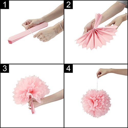 VENDITE FLASH ◆ 9pezzi da 20cm pon pon di carta