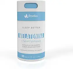 Melatonina + Triptofano 60 cápsulas Emellus
