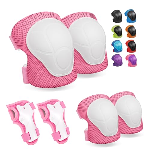Image of CKE Toddler Knee Pads and Elbow Pads with Wrist Guards for Kids, Size M | 3-in-1 knee pads for kids with wrist guards. Kids knee pads and elbow pads for skating, cycling, rollerblading and scooters