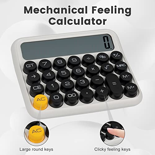 Standard Calculator 12 Digit,Desktop Calculator With Large Display And Buttons,Mechanical Feeling Calculators For Office,Basic Calculator For Home School With Automatic Sleep #TOP1