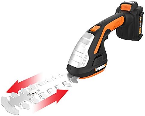 Worx WG801 20V Power Share 4" Cordless Shear and 8" Shrubber Trimmer (Battery & Charger Included)