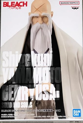 Banpresto - Bleach - Solid and Souls - Genryusai Shigekuni Yamamoto Statues Figure à Collectionner - Hauteur 15 cm