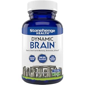Stonehenge Health Dynamic Brain Supplement – New Formula with BacoMind for Memory Acquisition, Retention, & Recall with 40 Unique Nootropic: Choline, Phosphatidylserine, and Huperzine A