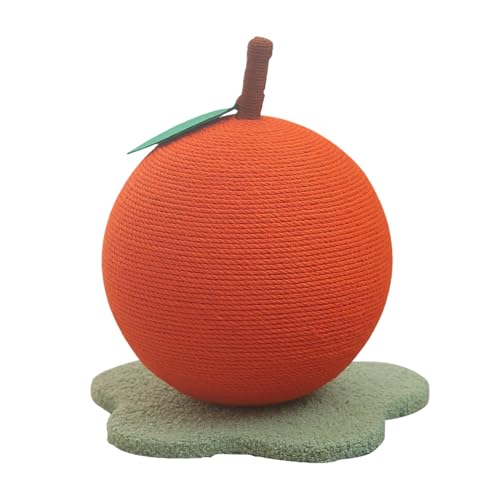 Balle à gratter pour chat orange et griffoir interactif pour chatons