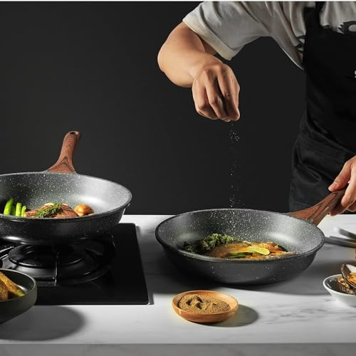 image for SENSARTE Nonstick Frying Pan Skillet, Swiss Granite Coating Omelette P