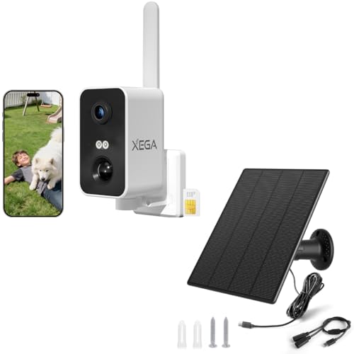 Caméra 4G surveillance extérieur sans Wi-Fi pour zone isolée avec panneau solaire Xega