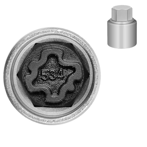 534 Wheel Locking Nut Key for VW, Socket Adapter (OD 28mm-ID 25mm)