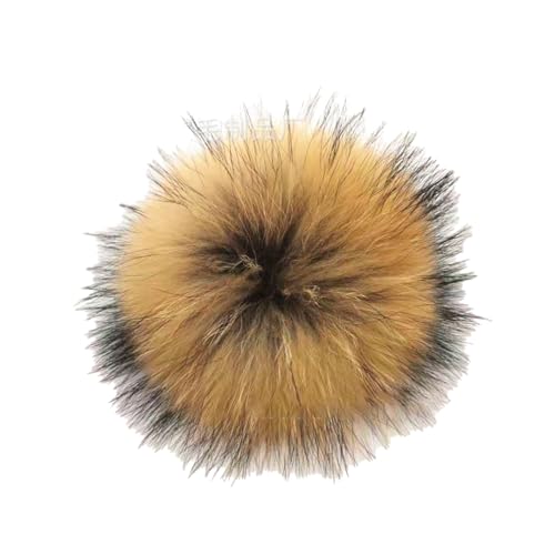 BrightGlow Pompons en Fourrure Synthétique Doux pour Bricolage - Grands et Moelleux - pour Chapeaux, Sacs, Écharpes - Marron