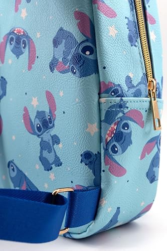 Image of Disney Lilo and Stitch Backpack for Women, Men, Boys, Girls, Unisex | Cute PU Leather 10 inch Stitch Mini Backpack Purse Shoulder Purse | Stitch Bag and Stitch Accessories