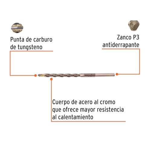 Broca de 3/16 pulgadas 14 Imagen adicional