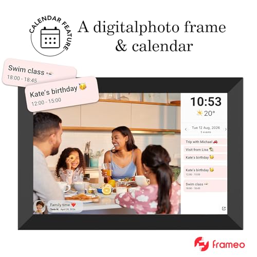 32GB FRAMEO 10.1 Inch Smart WiFi Digital Photo Frame 1280x800 IPS LCD Touch Screen, Auto-Rotate Portrait and Landscape, Built in 32GB Memory, Share Moments Instantly via Frameo App from Anywhere - Image 4