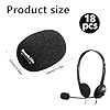 18 Pcs Headset Microphone Foam Covers, Headset Microphone Windscreen Set for Lapel Microphones, Black Foam Mic CoverMicrophone Windshield Windscreens Sponge Foam Covers Shield Protection Protectors #1