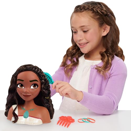 Just Play Disney Princess Moana 2 7-Piece Hairdressing Head Role Play Children's Toy from 3 Years