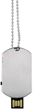 32GB Dog Tag USB 2.0 Flash Drive Metal Necklace Thumb Drive Memory Stick Pen Drive Jump Drive U Disk Pen Drive