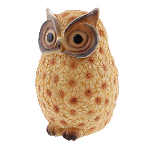 Homyl Coruja De Jardim Com Luz Solar - Torne Sua Casa/Jardim Mais Atraente