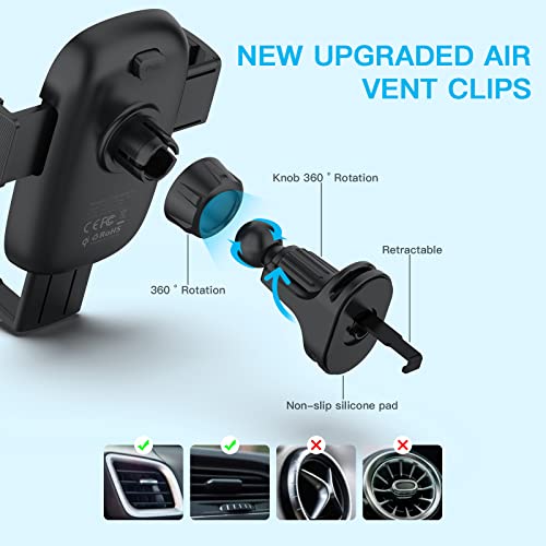 Wireless Car Charger Mount, Fast Charging Smart Car Wireless Charger Phone Holder, Wireless Car Phone Charger For Iphone 14 13 12 11 8 Plus Pro Max Xs Xr Pixel 7 6 5 4 Samsung S23 S22 S21 S10 S9 Ultra #TOP2