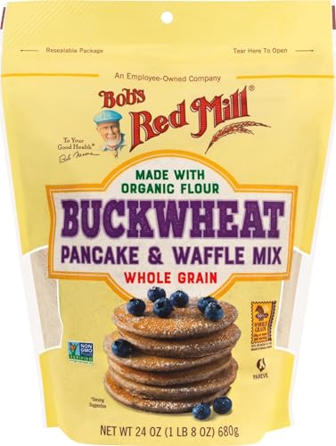 Bob's Red Mill Buckwheat Pancake & Waffle Mix, 24oz (Pack of 1) - High Fiber, Kosher