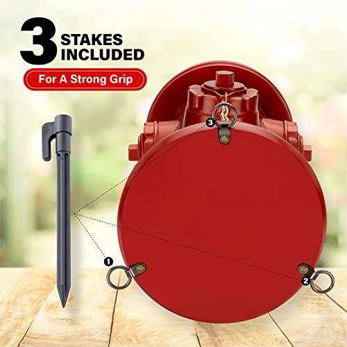 Rolner - Dog Fire Hydrant Garden Statue + 3 Stakes - 18 Inches Tall #TOP3