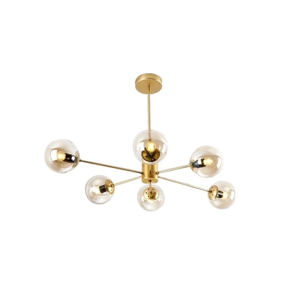Lustre lignes géométriques au placage or pour intérieur chic - 6