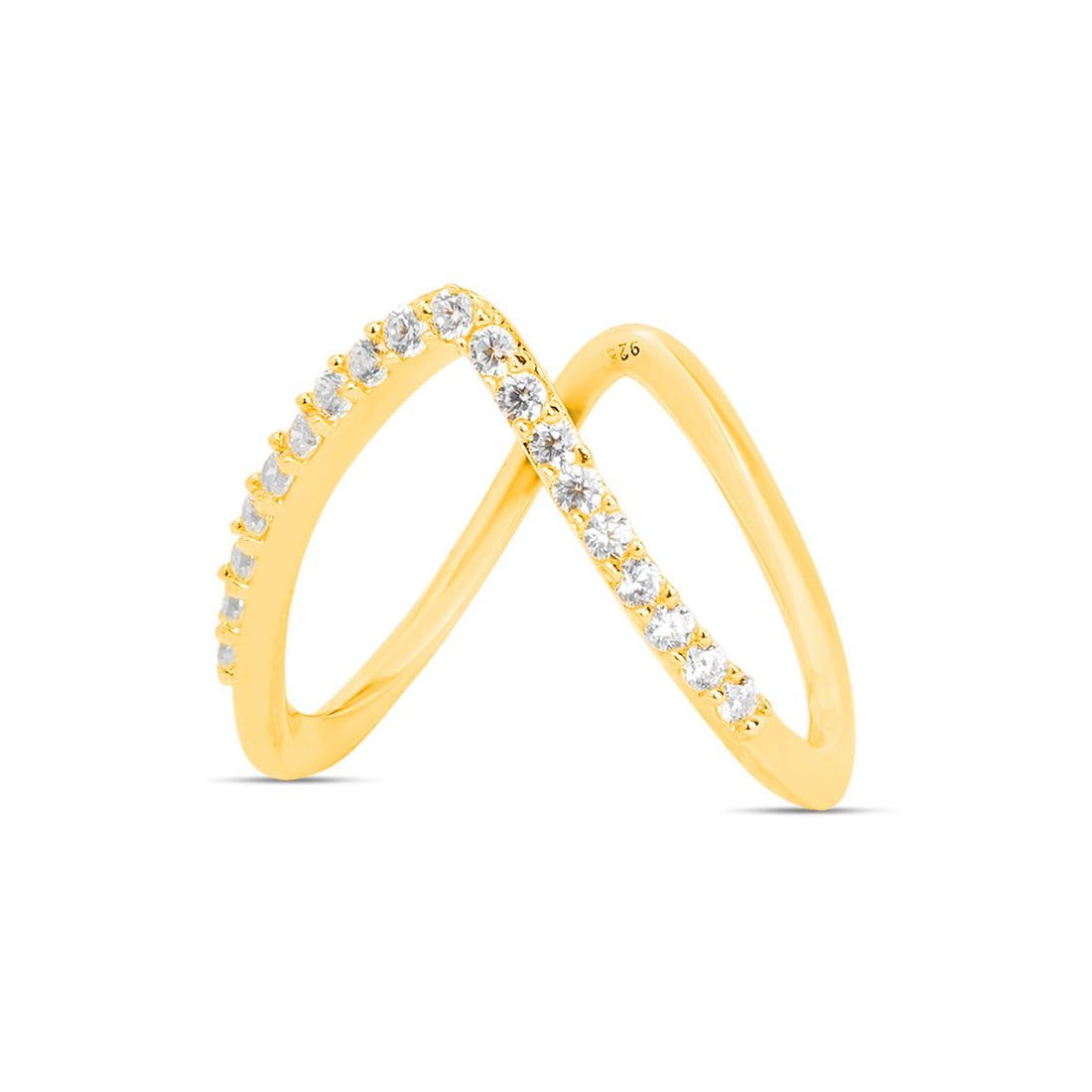 ZAVYA 925 Sterling Silver Gold Plated Vanki Ring | Gift for Women and Girls | With Certificate of Authenticity and 925 Hallmark (B0D3HSZ4VQ) Amazon Price History, Amazon Price Tracker