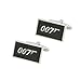 JAMES BOND 007 Silvertone/Black Enamel Metal CUFFLINKS