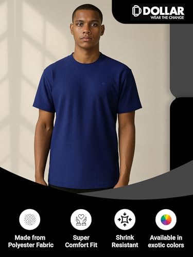 Image of Dollar Club Men's Cotton Round Neck Solid T-Shirt