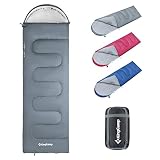 KingCamp Oasis 250 Kinder Decken Schlafsack Sommer Camping 1,65 m Lang & Breit Mid Grey - Zipper R